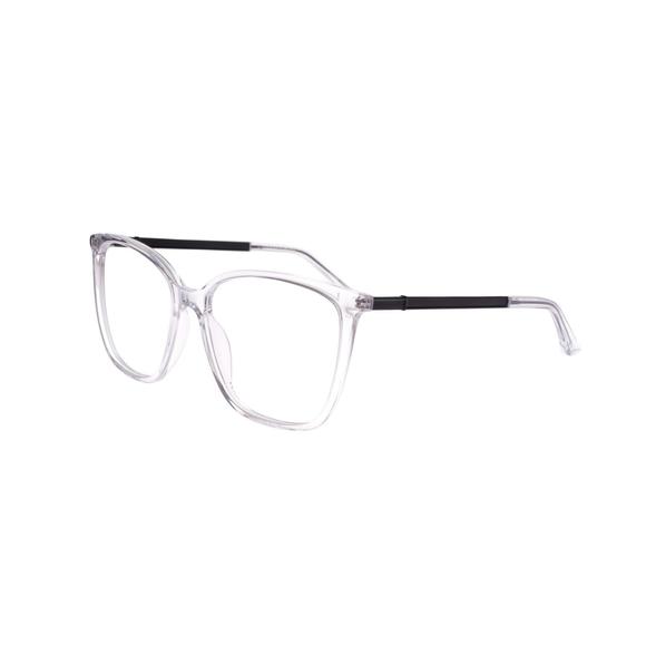 New Villa Ravia RV-2632 Clear Crystal Eyeglasses with Black Temples 55/16/140